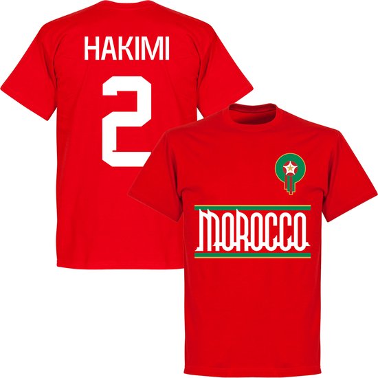 Marokko Hakimi 2 Team T-Shirt - Rood - 3XL