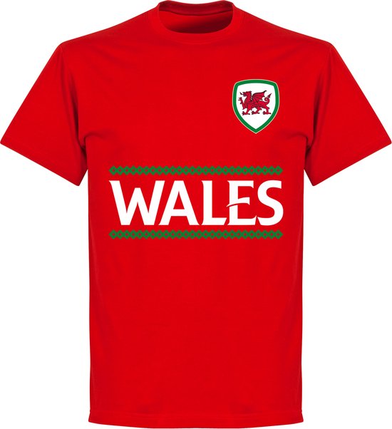 Wales Reliëf Team T-Shirt - Rood - Kinderen - 98