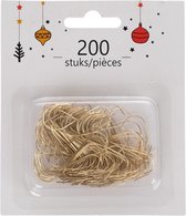 Crochets pour boules de Noël - Or - Métal - 200 pièces - Sapin de Noël - Boules de Noël - crochets - Crochets pour boules de Boules de Noël - Crochets pour sapins de Noël - Allume-feu