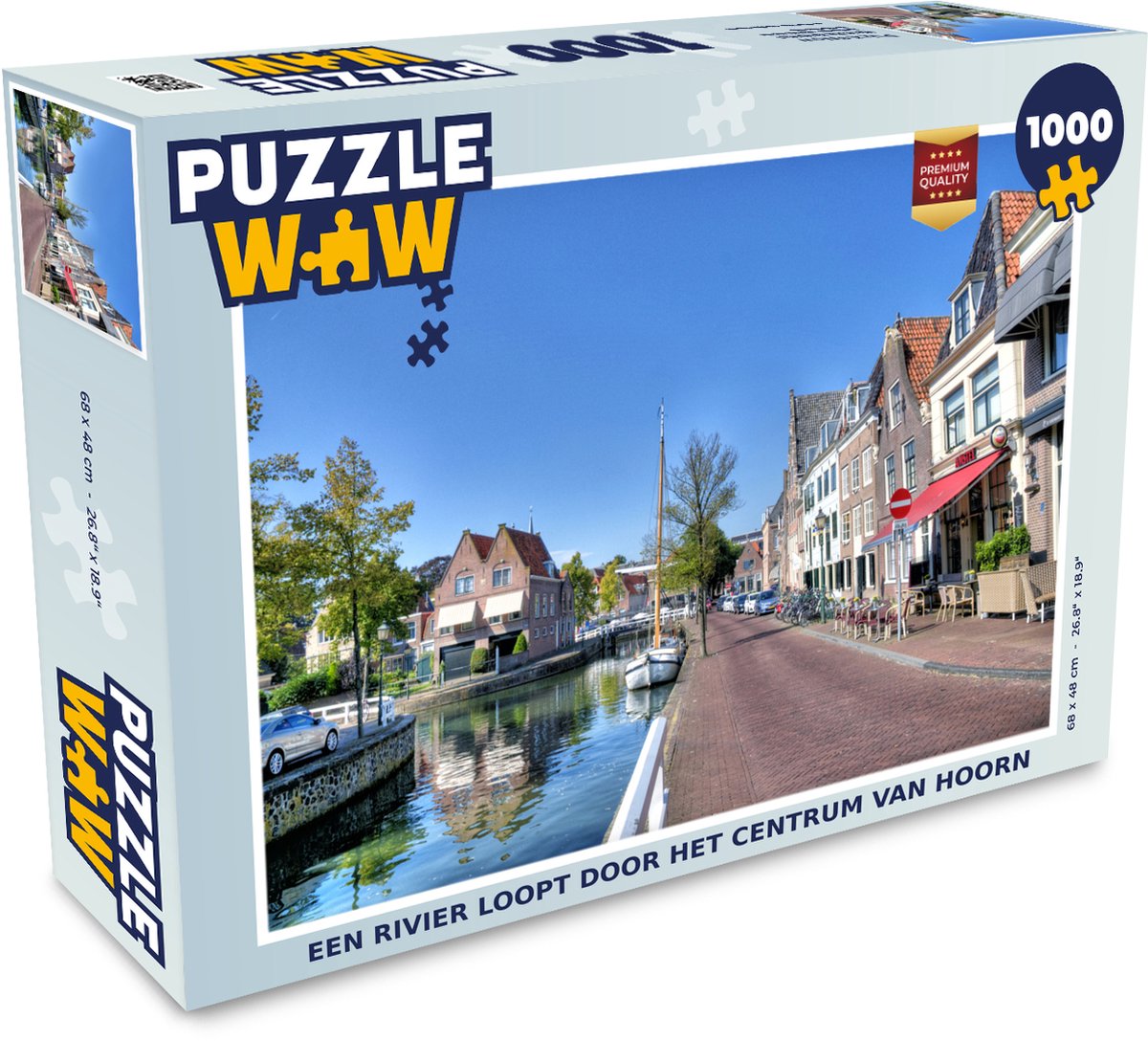 Puzzel Een rivier loopt door het centrum van Hoorn - Legpuzzel - Puzzel 1000 stukjes volwassenen