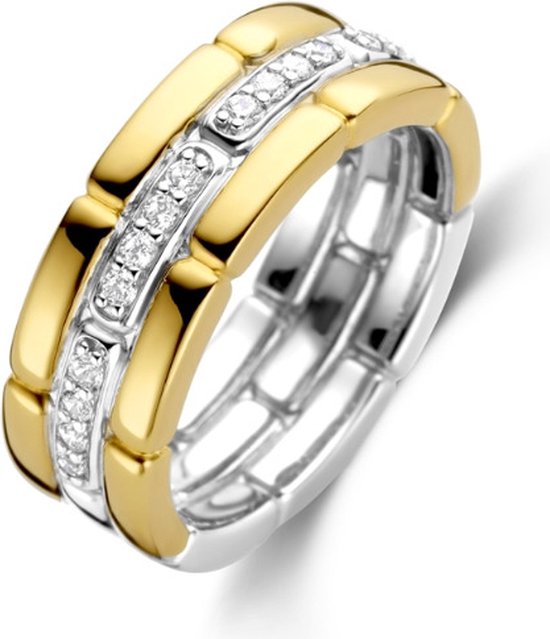 TI SENTO Ring 12270ZY - Zilveren dames ring - Maat 58