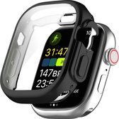 By Qubix Apple Watch Ultra TPU case - Volledig beschermd - Zwart - Geschikt voor Apple Watch 49mm hoesje - screenprotector - Bescherming iWatch -