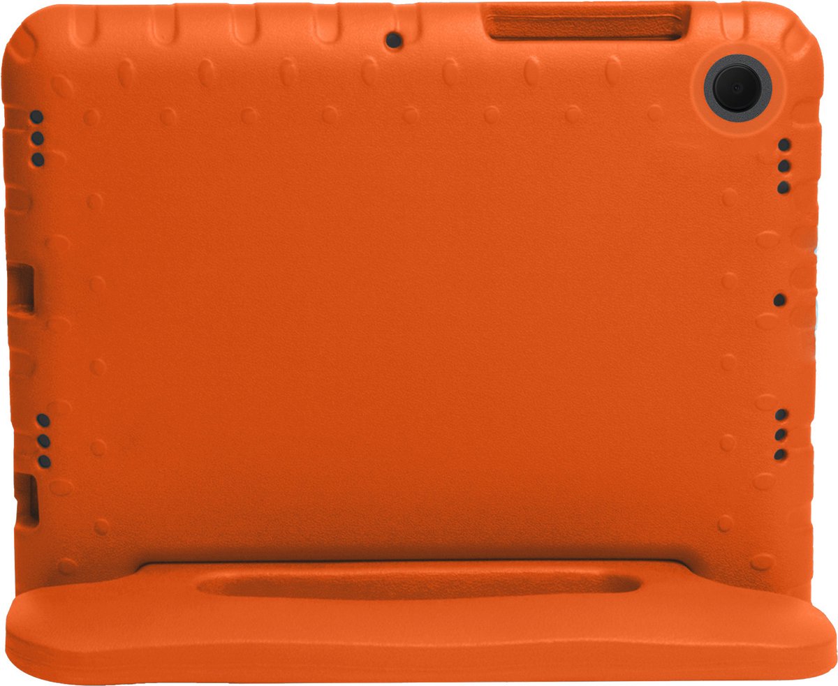 Hoesje Geschikt voor Lenovo Tab M10 Plus 3rd Gen Hoesje Kinderhoes Shockproof Hoes Kids Case Met Screenprotector - Oranje