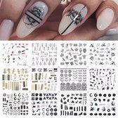 12 Stuks Nagelstickers – Nail Art Stickers – Random Patronen