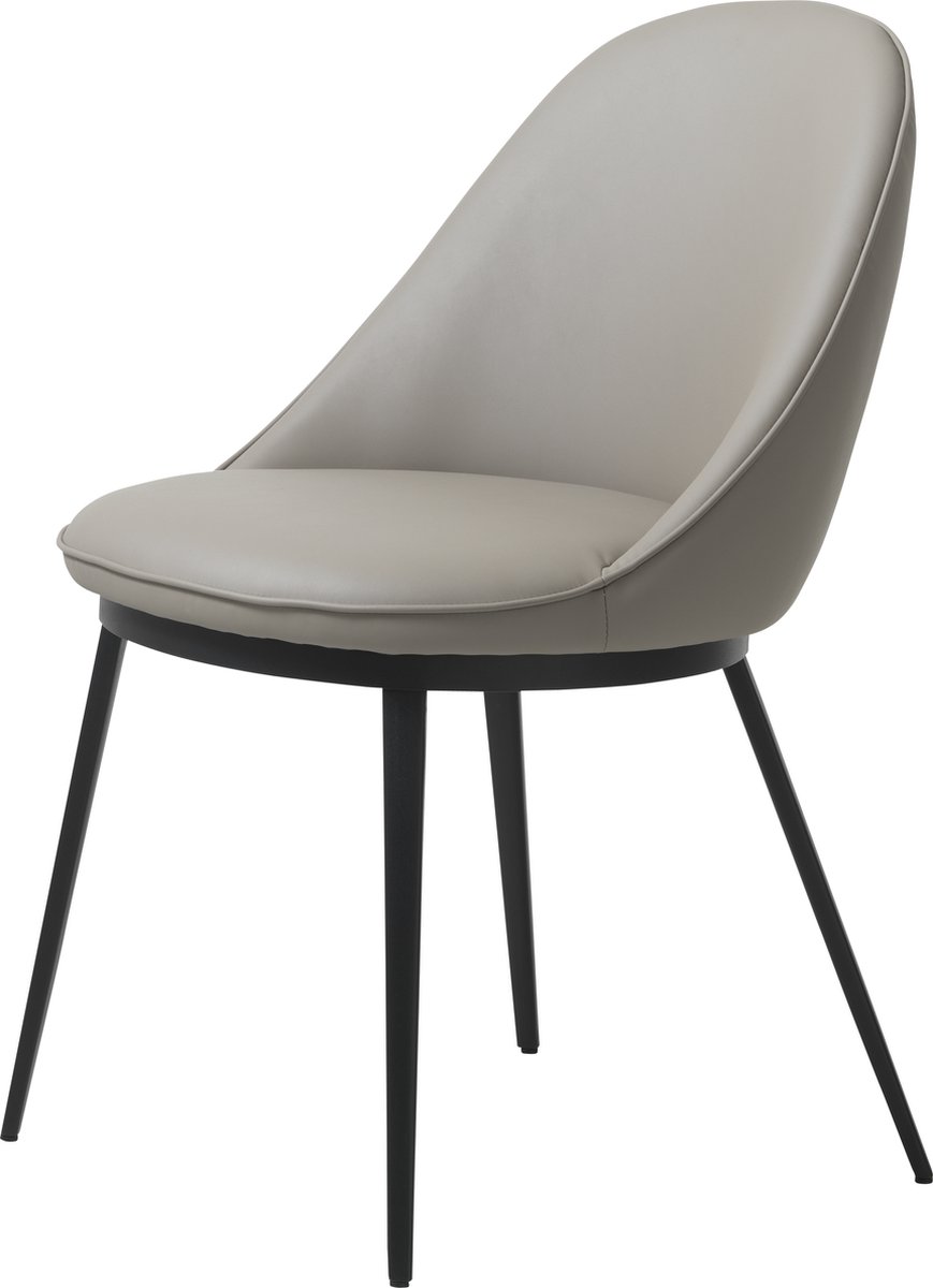 Eetkamerstoel Kunstleer Taupe - Zithoogte 49cm - Stoel Gain - Giga Living