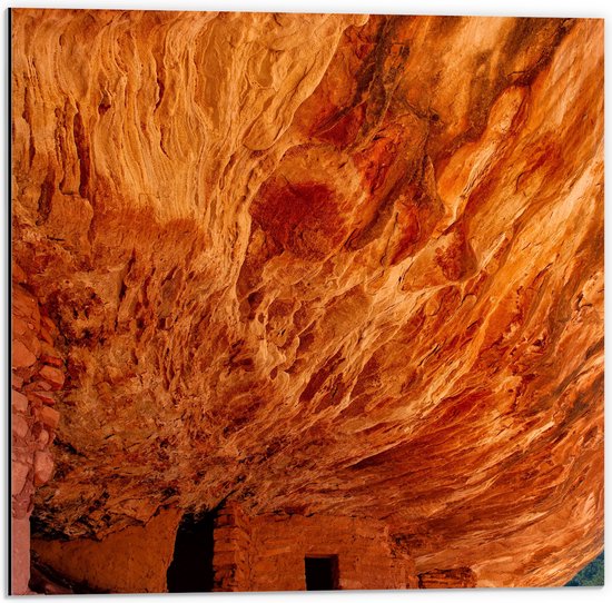 WallClassics - Dibond - Mule Canyon Ravijn - 50x50 cm Foto op Aluminium (Met Ophangsysteem)
