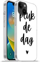 Geschikt voorApple Iphone 14 Plus - Soft case hoesje - Quotes - Carpe diem - Spreuken - Pluk de dag - Siliconen Telefoonhoesje