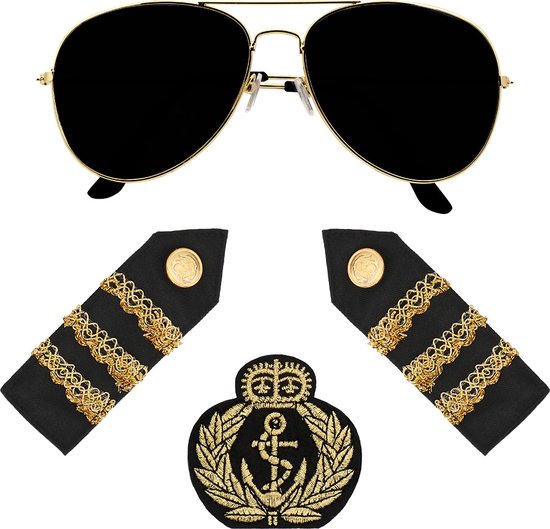Boland - Set Kapitein - Volwassenen - Unisex - Kapitein - Maritiem