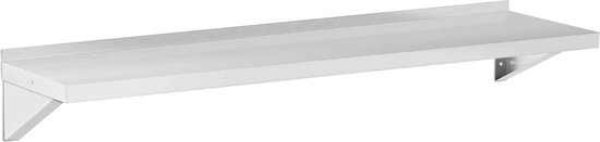 Royal Catering Wandplank - inklapbaar - 60 x 45 cm - 40 kg - roestvrij