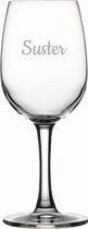 Gegraveerde witte wijnglas 26cl Suster