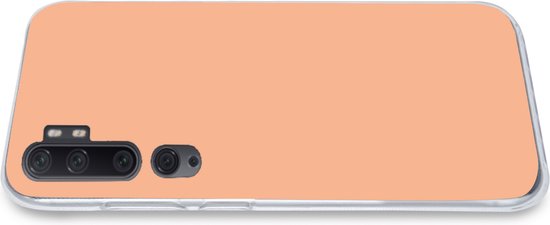 Coque de téléphone compatible avec Xiaomi Mi Note 10 - Abricot - Rose - Pastel - Uni - Couleur - Coque en Siliconen