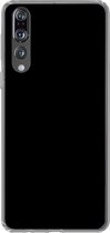 Geschikt voor Huawei P20 Pro hoesje - Zwart - Effen kleur - Siliconen Telefoonhoesje
