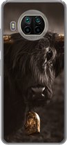Geschikt voor Xiaomi Mi 10T Lite 5G hoesje - Schotse hooglander - Vacht - Zwart - Siliconen Telefoonhoesje