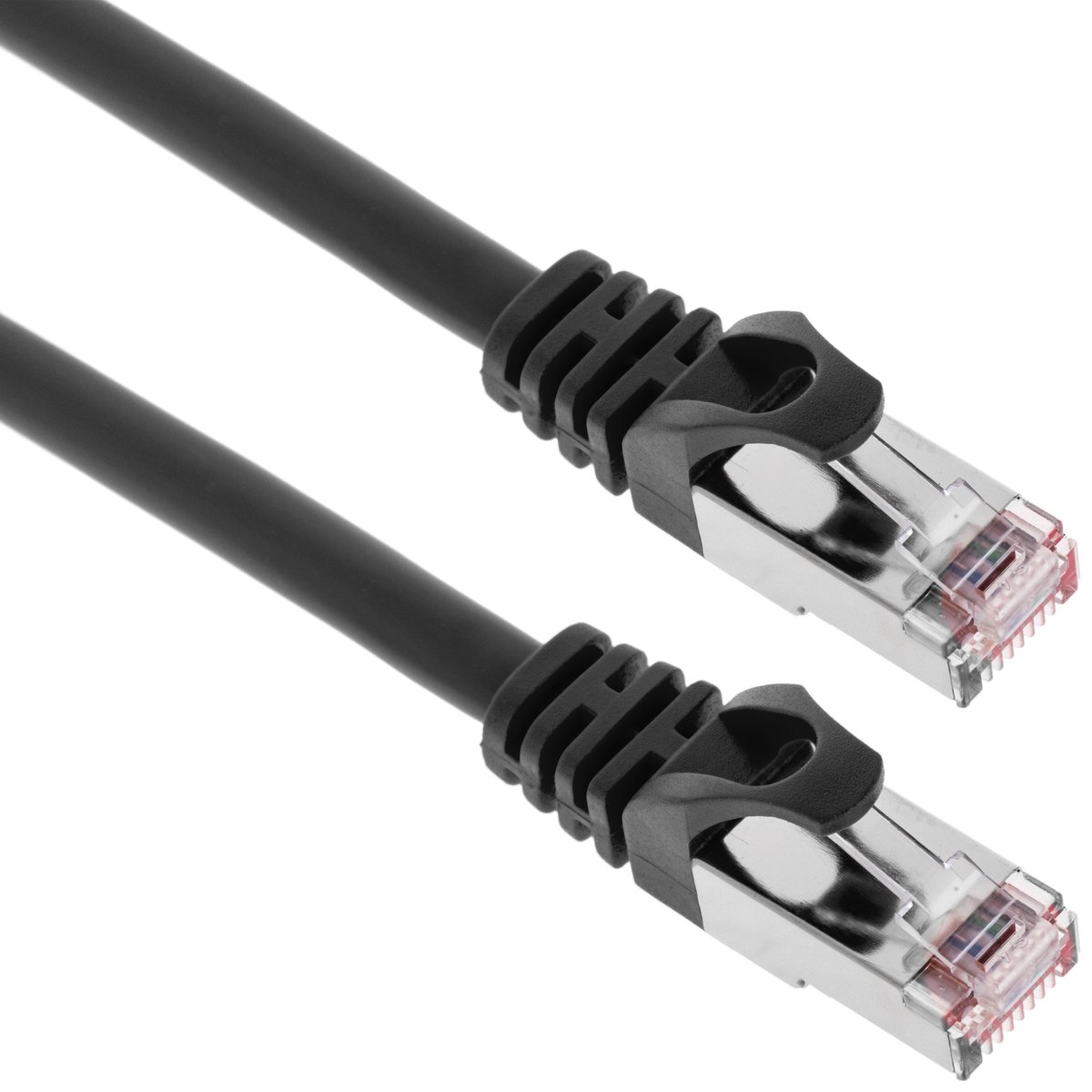 BeMatik - Ethernet netwerkkabel LAN FTP RJ45 Cat.6a zwart 5m