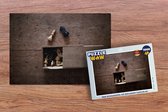 Puzzle Une partie d'échecs sur un plateau en chêne - Puzzle - Puzzle 1000 pièces pour adulte