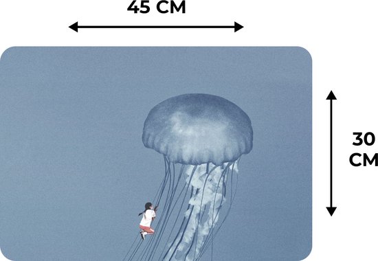 Set de table - Enfants - Animaux aquatiques marines - Vintage - Méduse - Table - Napperons de table - 45x30 cm - 6 pièces