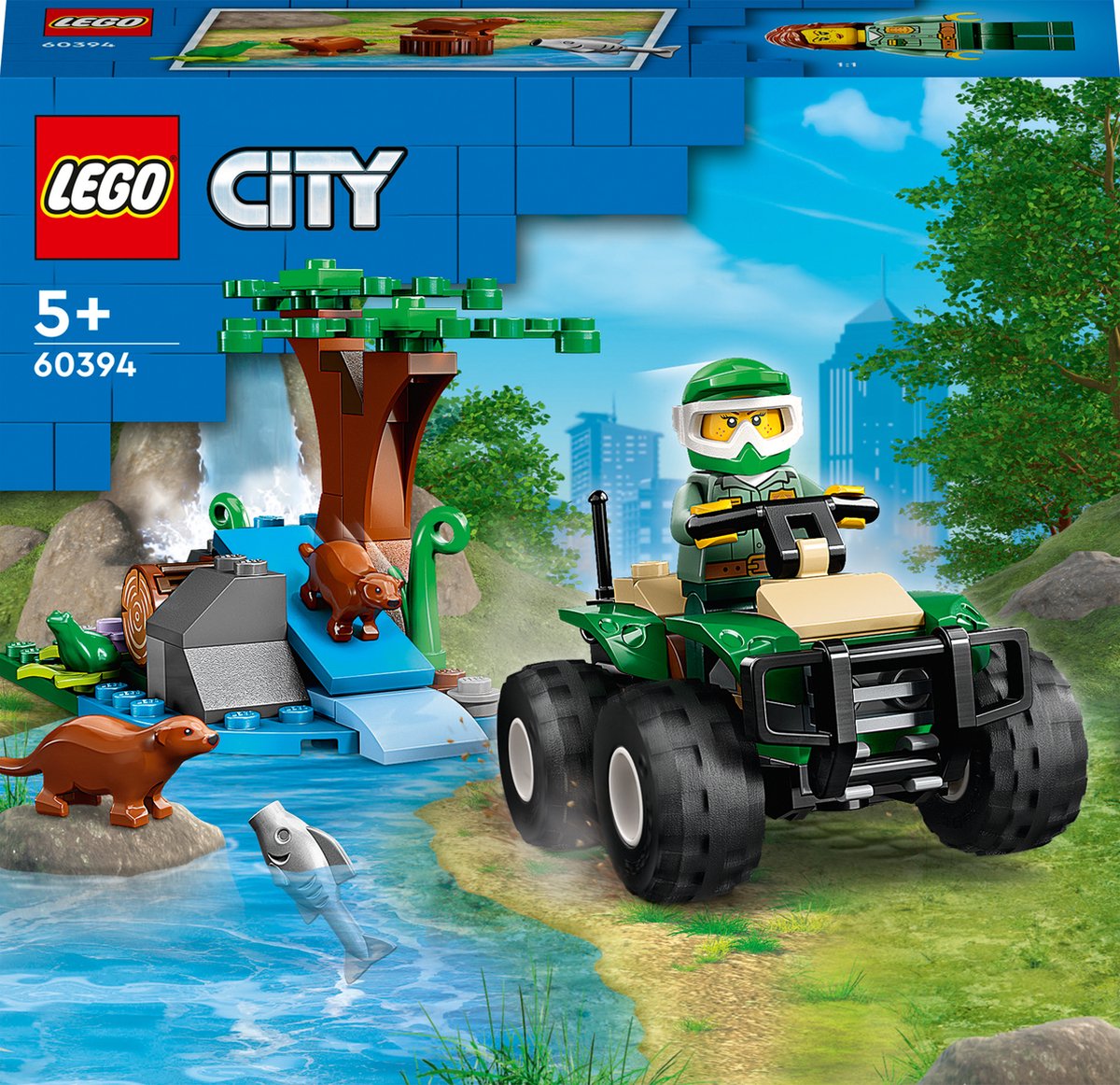 LEGO City 60394 Terreinwagen en otterhabitat Bouwset — afbeelding 1