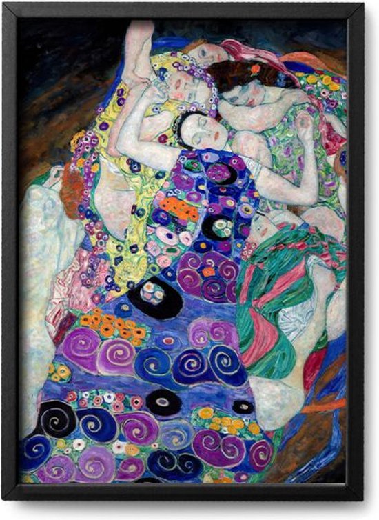 Poster Gustav Klimt – A3 - 30 x 42 cm - Inclusief lijst (Zwart Aluminium)