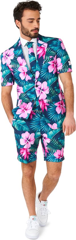 OppoSuits Hawaii Grande - Heren Zomer Pak - Tropical Kostuum - Mix Kleur - Maat EU 52