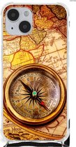 Telefoon Hoesje Geschikt voor iPhone 14 Plus Hoesje met transparante rand Kompas