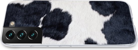 Coque Samsung Galaxy S22 - Image d'une peau de vache noire et blanche - Coque de téléphone en Siliconen