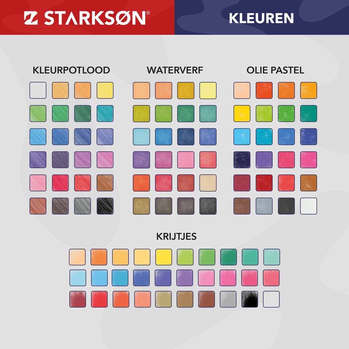 STARKSØN 141-Delige Houten Tekenkoffer Set Incl. Kleurpotloden, Oliepastel Krijt, Waterverf & Aquarelverf - Teken Doos - Teken Koffer Voor Kinderen & Volwassenen — afbeelding 12