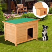 Medina Bar River Dog House - Bruin, Groen - Firwood - 33,46 cm x 22,83 cm x 22,83 cm