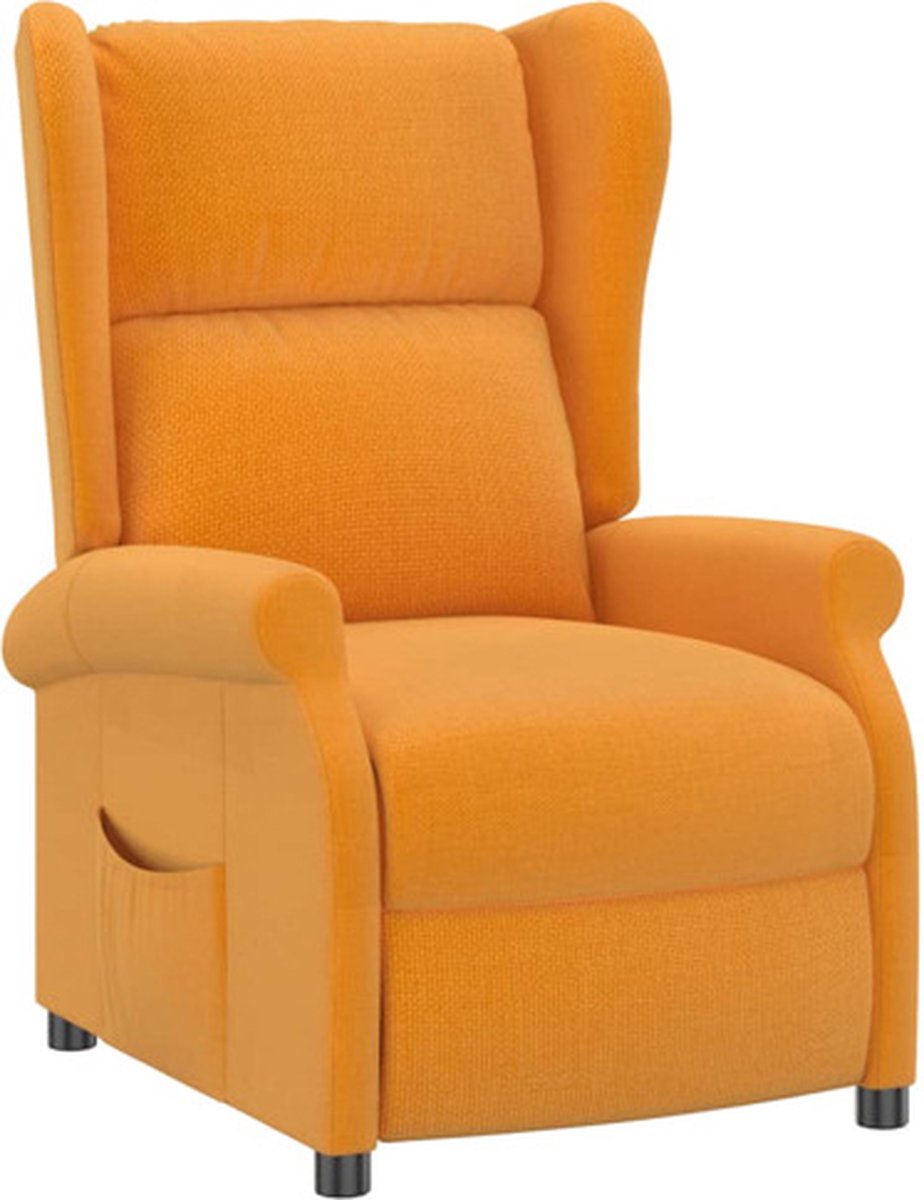 vidaXL Fauteuil - verstelbaar - kunstleer - cappuccinokleurig