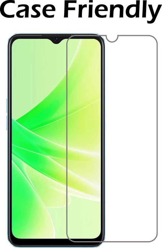 OPPO A17 Cover Bookcase Flip Case Book Cover With Screen Protector - OPPO A17 Case Book Case - Zwart