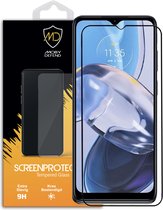 Motorola Moto E22 - E22i Screenprotector - MobyDefend Gehard Glas Screensaver - Zwarte Randen - Glasplaatje Geschikt Voor Motorola Moto E22 - E22i
