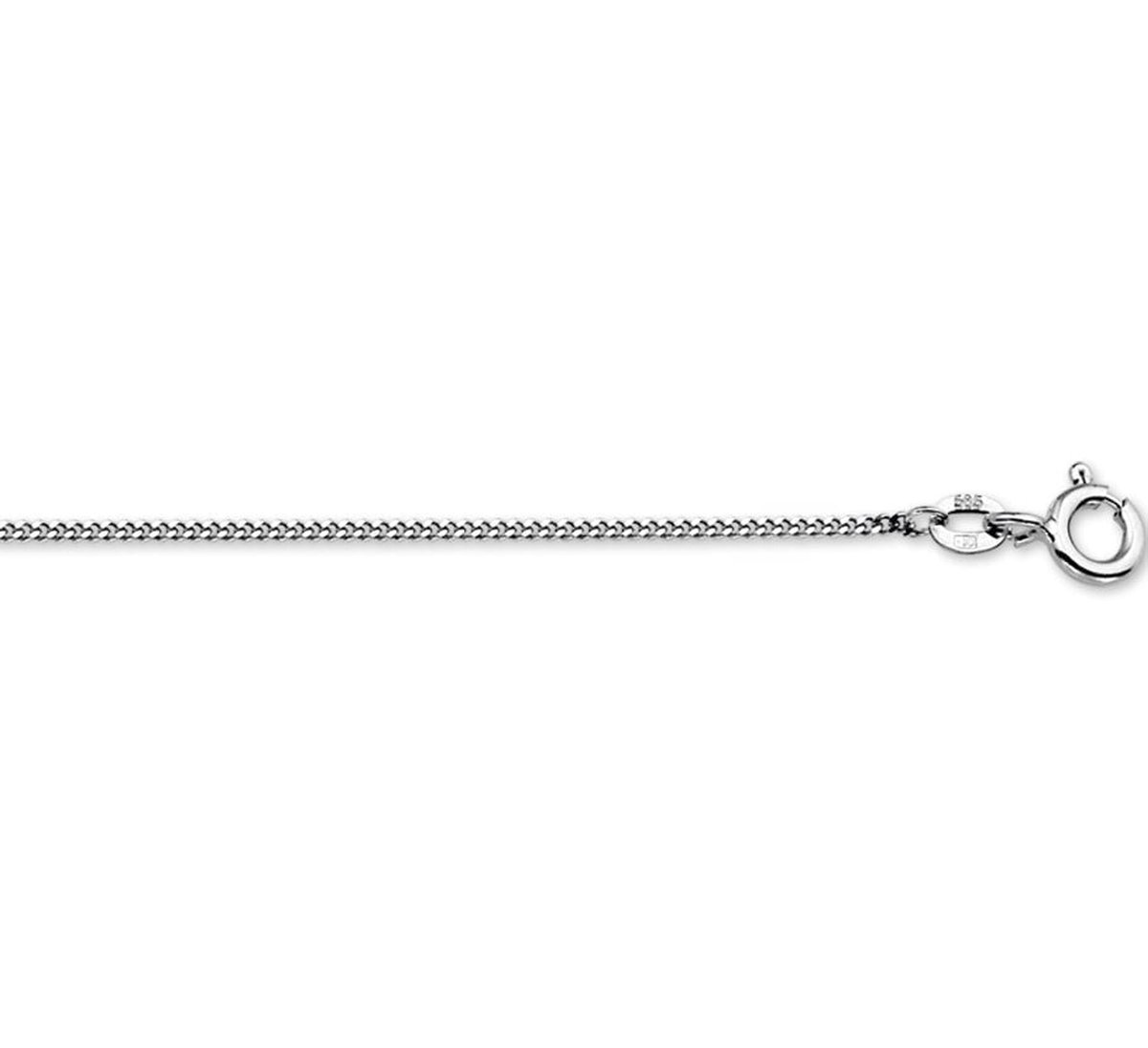 Witgouden Collier gourmet 1 4105080 38 cm
