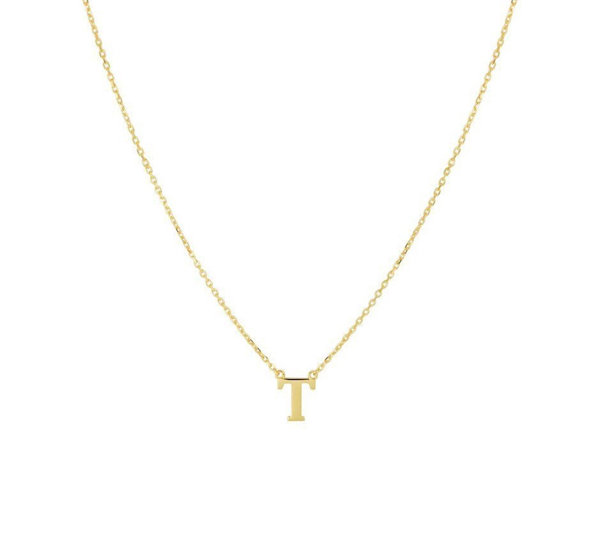 Geelgouden Collier letter T 40 - 42 - 44 cm 4021384
