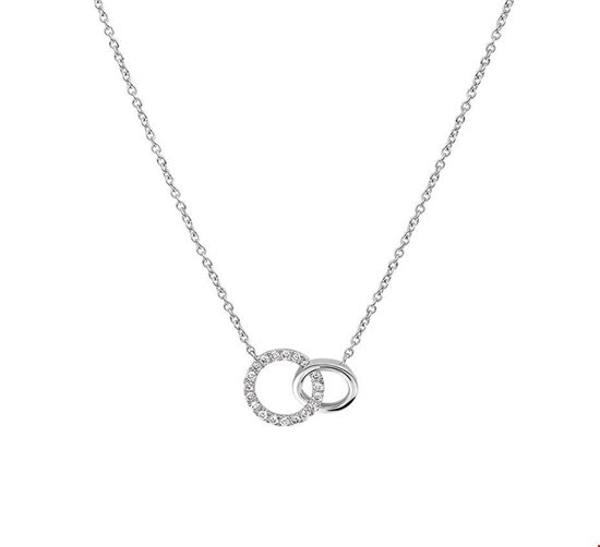 The Jewelry Collection Ketting Diamant 0.07ct H P1 41 - 43 - 45 cm - Witgoud