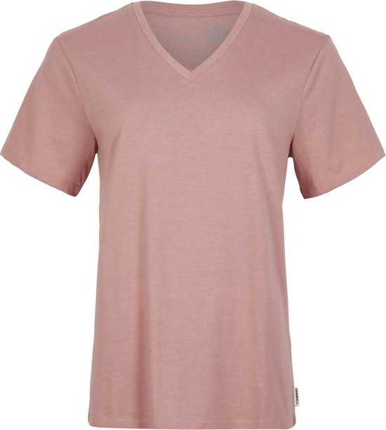 O'Neill T-Shirt Women ESSENTIALS V-NECK T-SHIRT Ash Rose M - Ash Rose 60% Cotton, 40% Recycled Polyester V-Neck