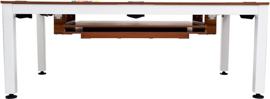 North Essence Wit / Walnut 7FT Combi Pooltafel / Eettafel van North — afbeelding 5