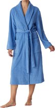 SCHIESSER Essentials badjas - dames badjas badstof blauw - Maat: S