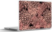 Laptop sticker - 10.1 inch - Koraal - Roze - Structuur - Patronen - 25x18cm - Laptopstickers - Laptop skin - Cover