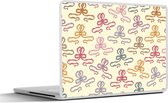 Laptop sticker - 14 inch - Strik - Patronen - Geboorte - 32x5x23x5cm - Laptopstickers - Laptop skin - Cover