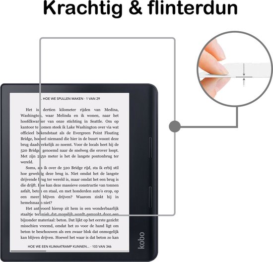 Screenprotector Folie Geschikt voor Kobo Sage Screenprotector Beschermfolie - Screenprotector Folie Geschikt voor Kobo Sage Screen Protector Folie van 4Smarts — afbeelding 5