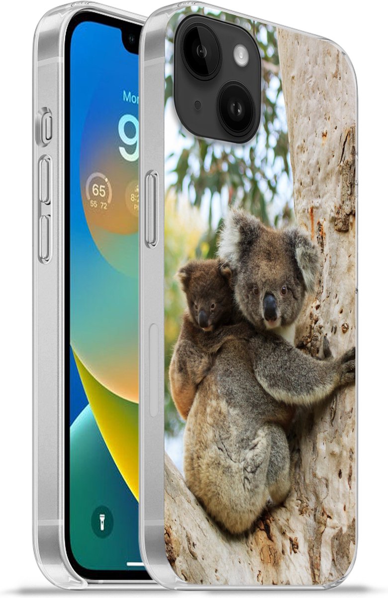Telefoonhoesje Geschikt voor Apple Iphone 14 Plus hoesje - Koala's - Kind - Boom - Kinderen - Jongens - Meiden - Siliconen Telefoonhoesje Telefoonhoesje