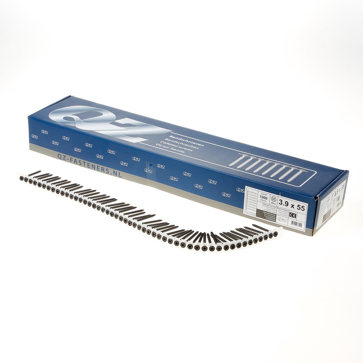 Qz Snelbouwschroef grof type c trompetkop ph2 3,9 x 55
