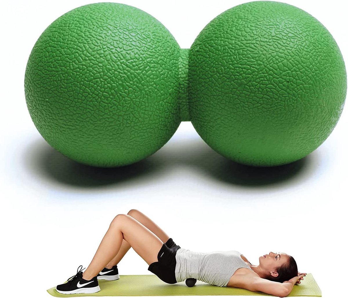 MJ Sports Premium Peanut Ball - Massage Bal - Triggerpoints - Fitness - 12 cm - Groen