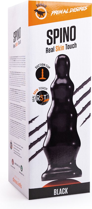 Dinoo - Primal Desires Extra Grote Dildo Met Zuignap Spino - Zwart