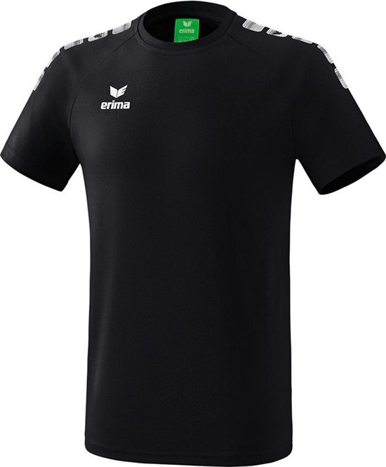 Erima Essential 5-C T-Shirt Kinderen - Zwart / Wit | Maat: 116