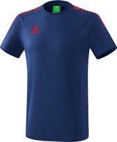 Erima Essential 5-C T-Shirt Kinderen - New Navy / Rood | Maat: 140