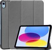 Tablethoes geschikt voor Apple iPad 2022 hoes - 10.9 inch - Perfecte pasvorm - Slaap/Wake functie – Diverse kijkhoeken – Grijs
