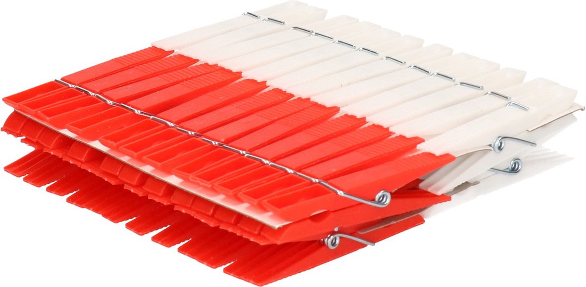 Goedkoopste Wasknijpers gekleurd - 48x stuks - plastic wasgoedknijpers - Knijpers/wasspelden voor wasgoed