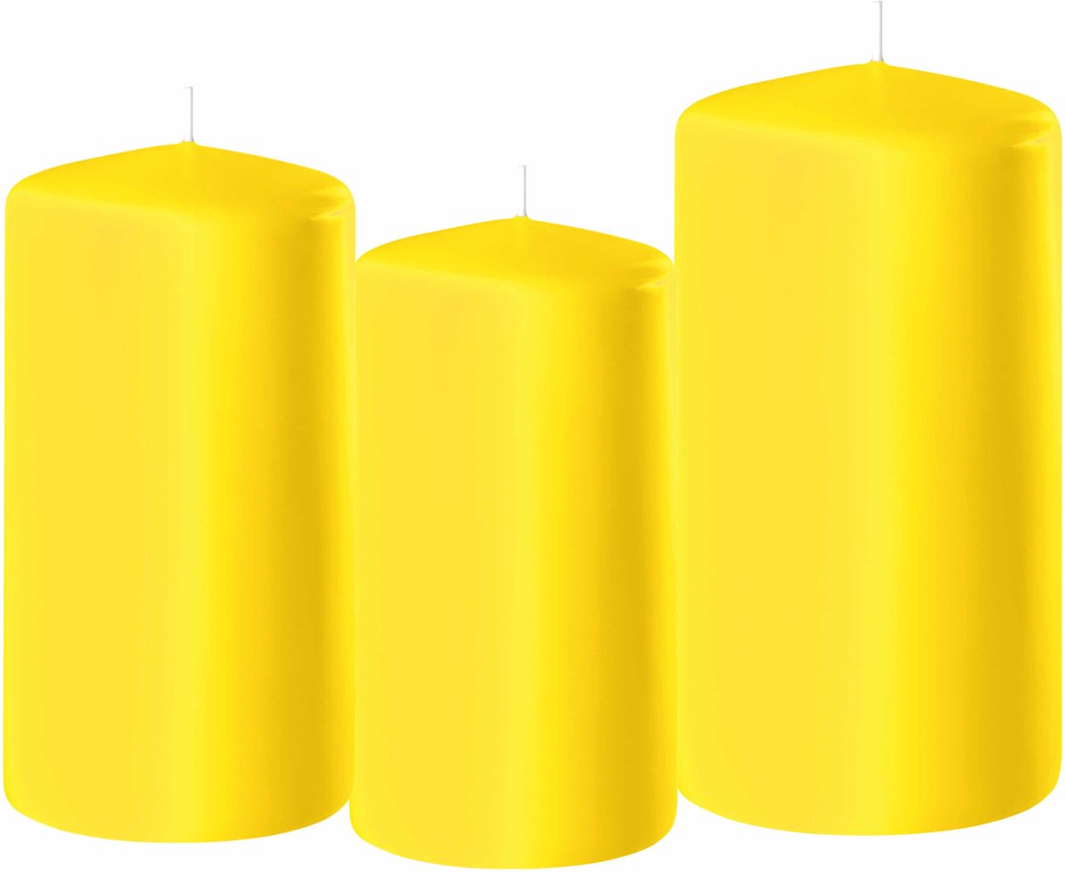 Lot De 6 Bougies Piliers Métalliques Dorées - 12x6 Cm - Décoration Table 20 Heures De Combustion