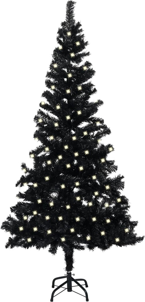 Prolenta Premium - Kunstkerstboom met LED's en standaard 240 cm PVC zwart