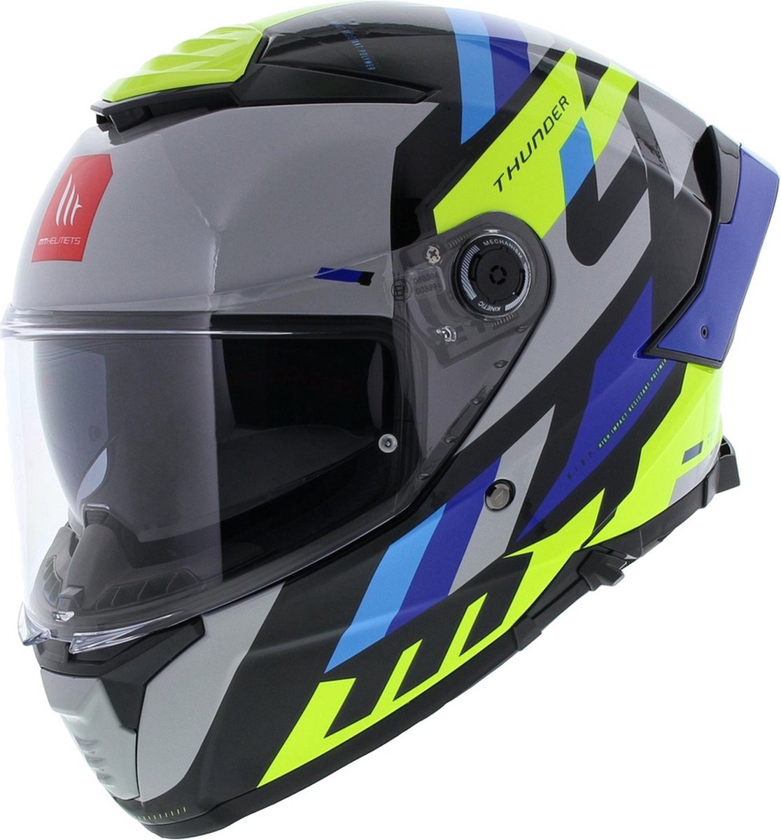 MT Thunder 4 SV Integraal helm Ergo zwart blauw geel XL